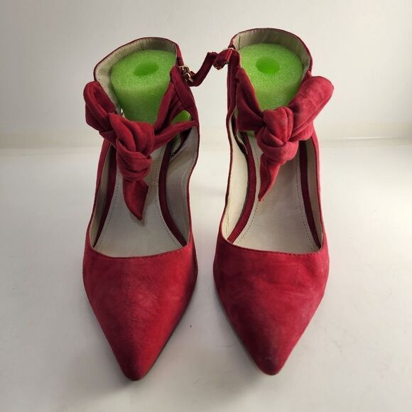 Louise et Cie Lo Jeph shoes red suede heels Dark Romance Party Holiday 8.5 - Picture 2 of 5
